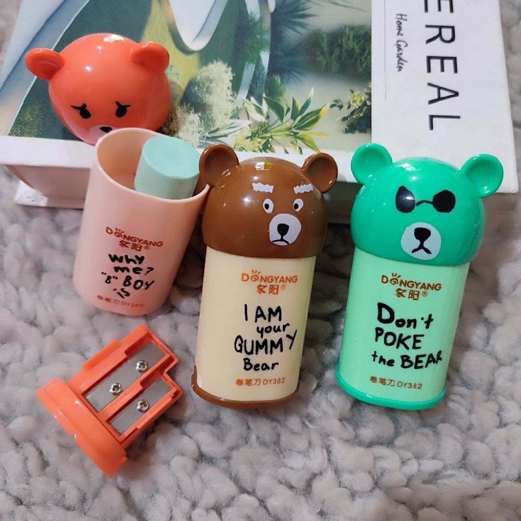 

peraut pensil 2 in 1 plus penghapus serutan pensil alat tulis sekolah