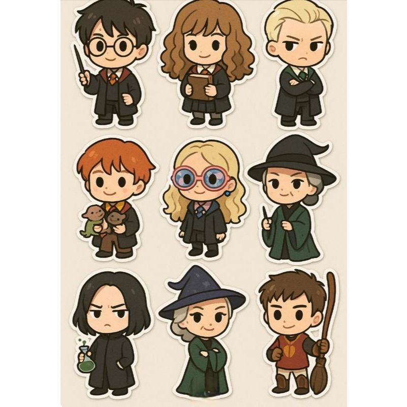 

Stiker Printing Cute Harry Potter Character bisa custom warna dan ukuran silakan chat admin