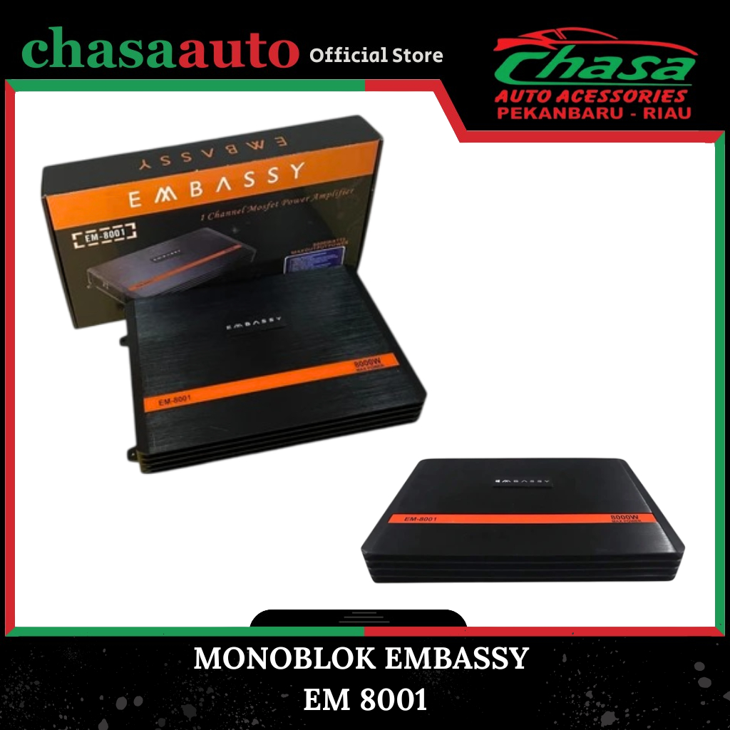 (CHASA) POWER MONOBLOK AUDIO EMBASSY EM 8001 MONOBLOCK POWER