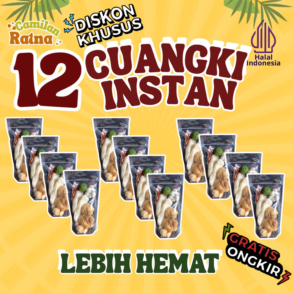 

CR - Cuangki Instan Paket Usaha 12 Pcs Gurih Enak Grosir Termurah