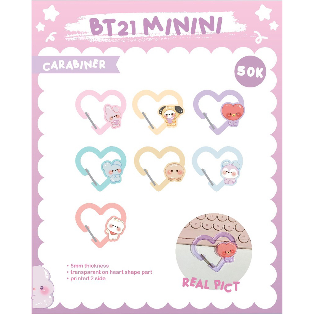 Carabiner BT21 Minini Keychain Holder