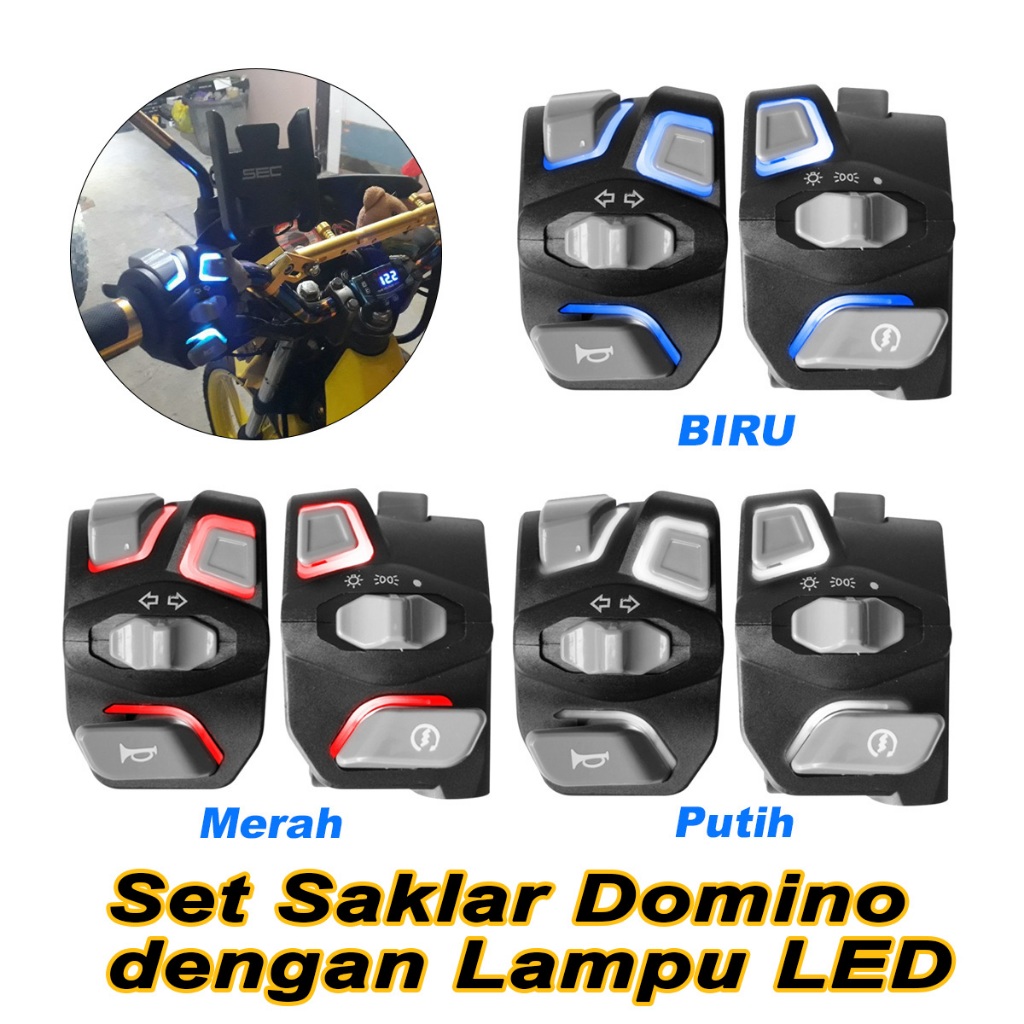 Ada stok Saklar Holder SET Nyala LED Vietnam AEROMOTIVE Body Black Universal Holder Switch Set With 