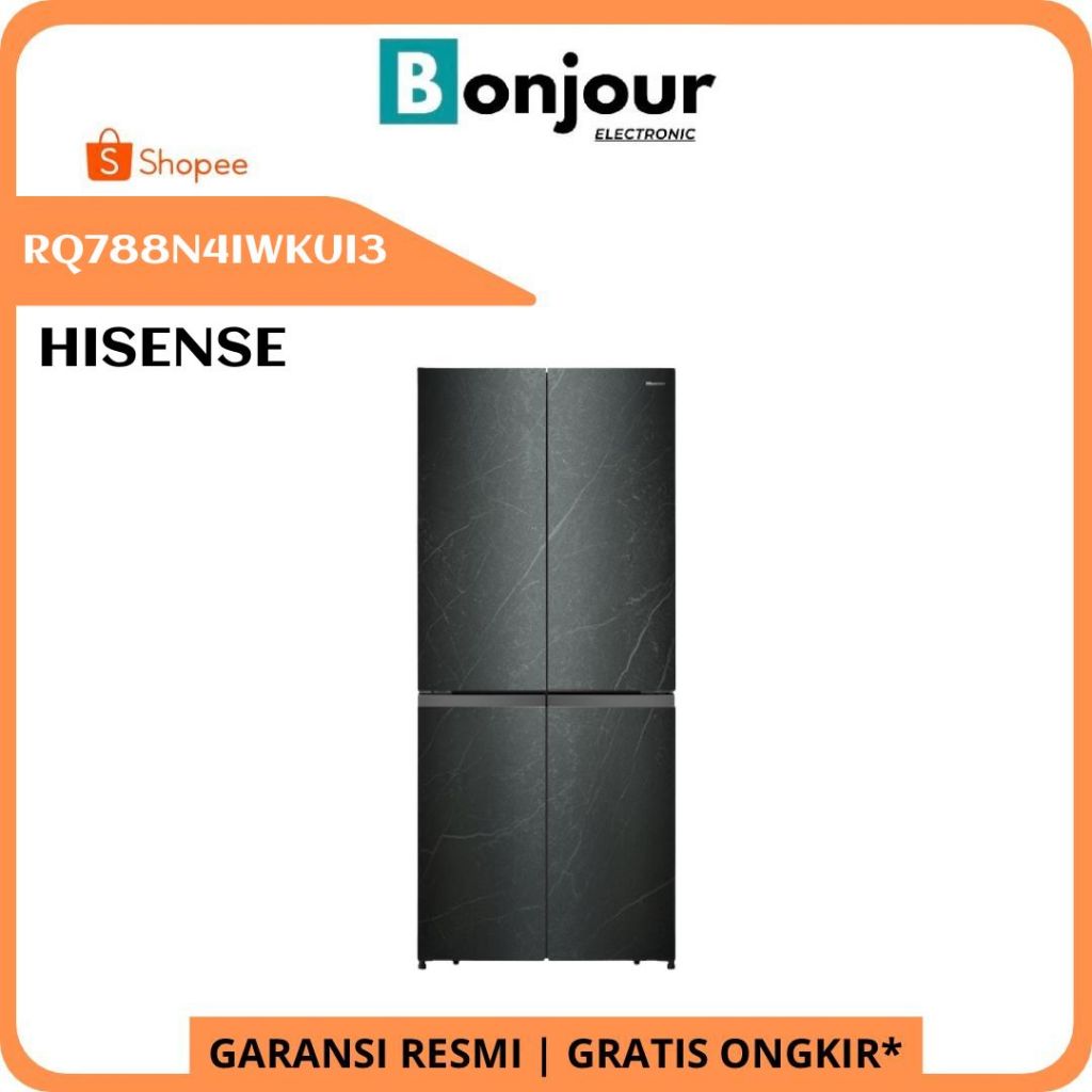 Kulkas Multi Door RQ788N4IWKUI3 Hisense 609 Liter Kulkas Inverter Pro Hisense RQ788