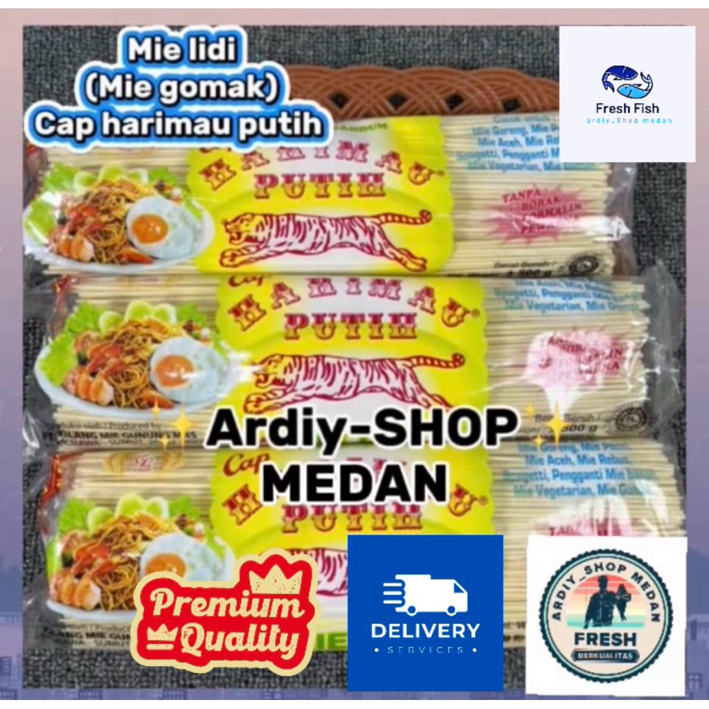 

mie lidi putih cap harimau mie gomak super enak