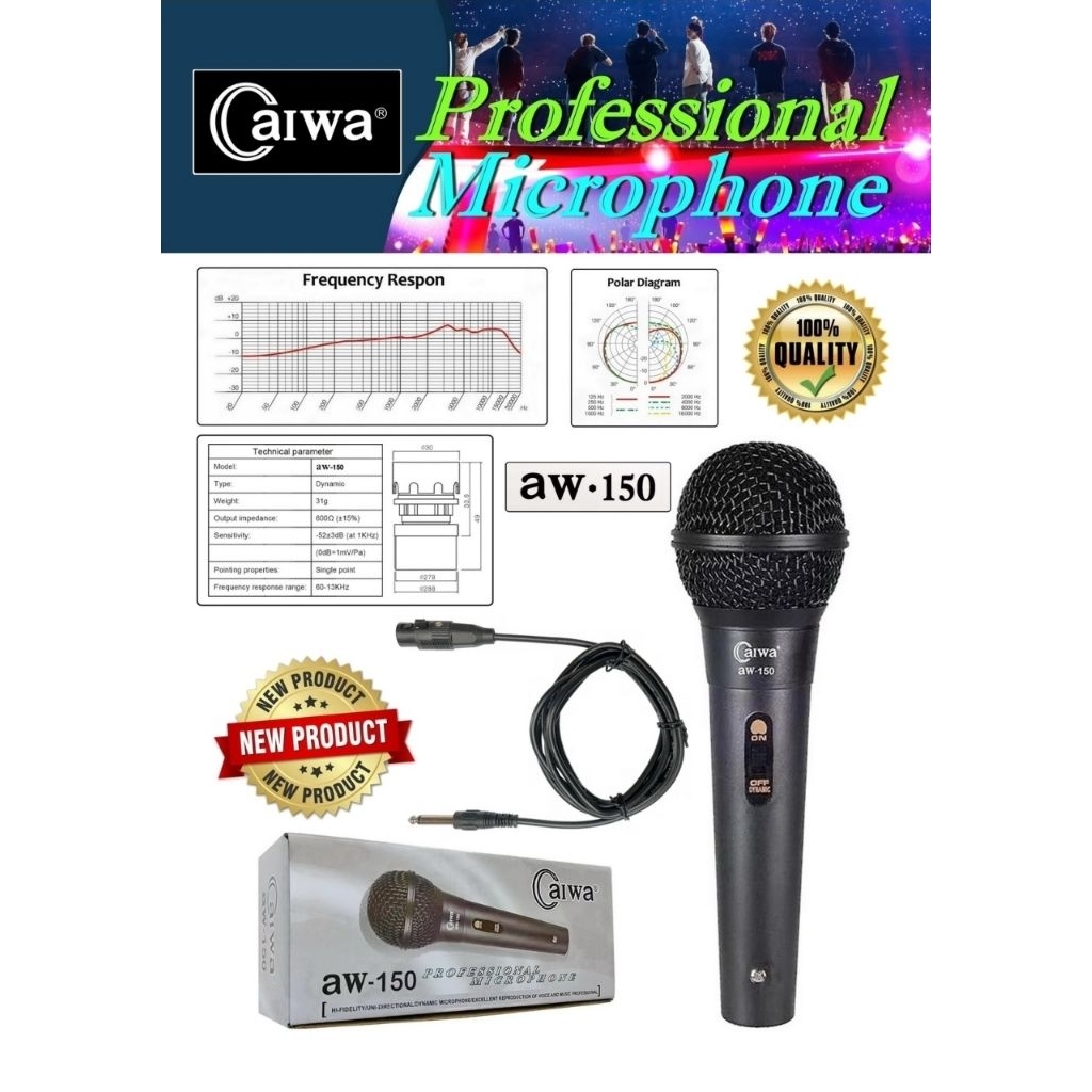 Mic kabel Aiwa mic karaoke murah mic kabel murah mantappppp