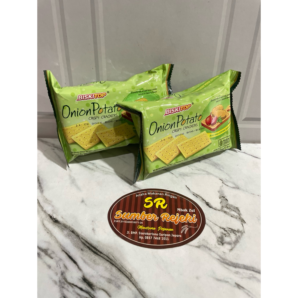 

BISKITOP ONION POTATO CRISPY CRACKERS ISI 50gram