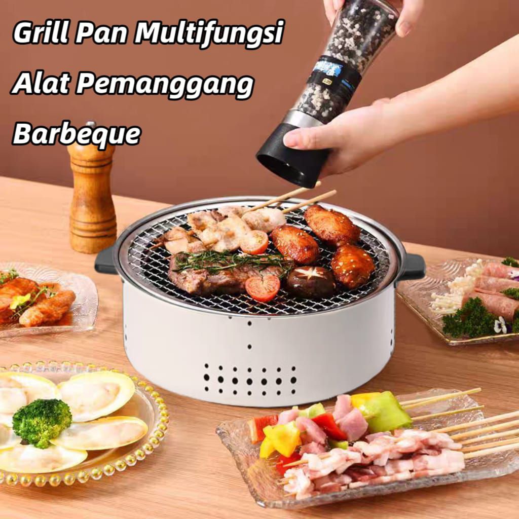 GRILL PAN MULTIFUNGSI / Alat Pemanggang / Tempat Pemanggang BBQ Grill Pan
