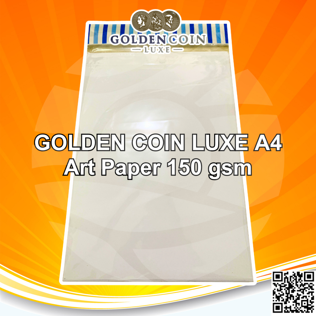 

Golden Coin Luxe Kertas Art Paper Carton 150 Gsm F4 Digital Print 20 Lembar - Repack