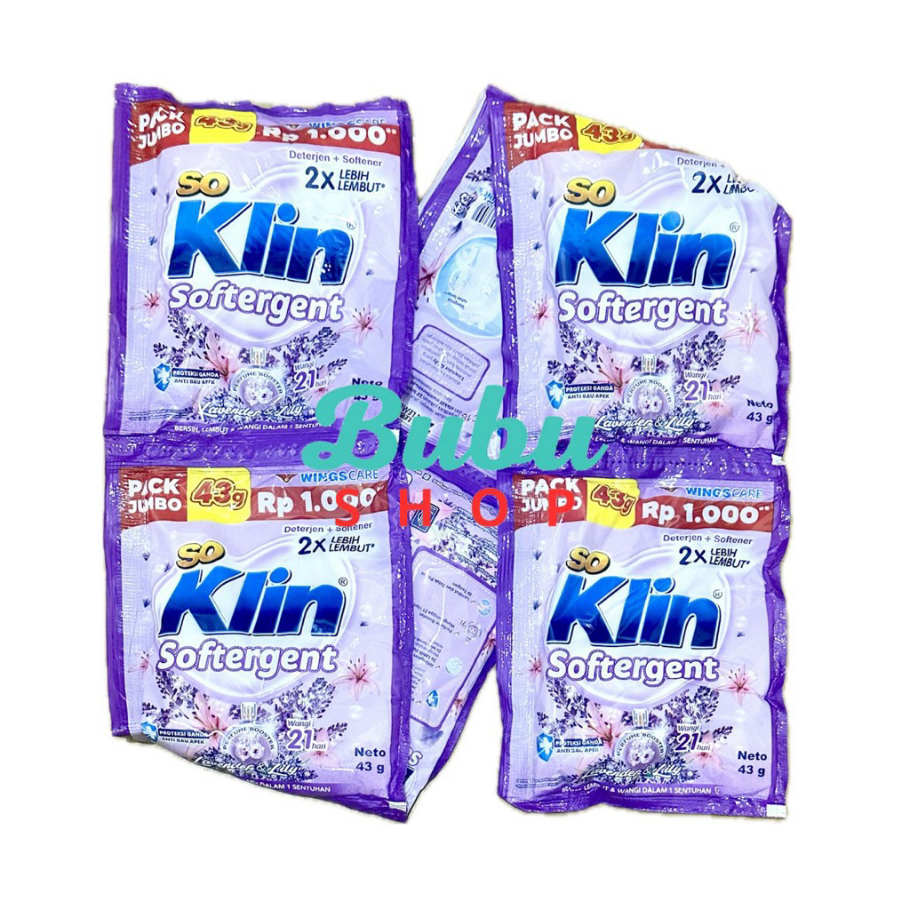 So klin / soklin bubuk softergent 43g ( 6 sachet )