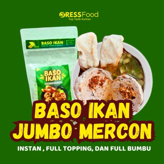 

BASO IKAN JUMBO MERCON FULL TOPPING DAN BUMBU