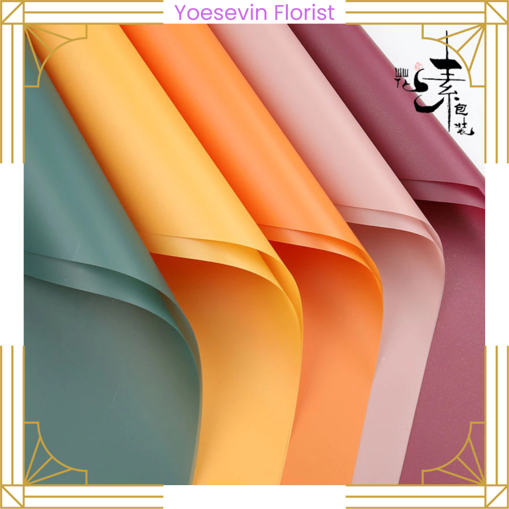 

KB6120 Cellophane Plain Soft Pastel Flower Wrap Kertas Cellophane Warna Polos / Kertas Bagus