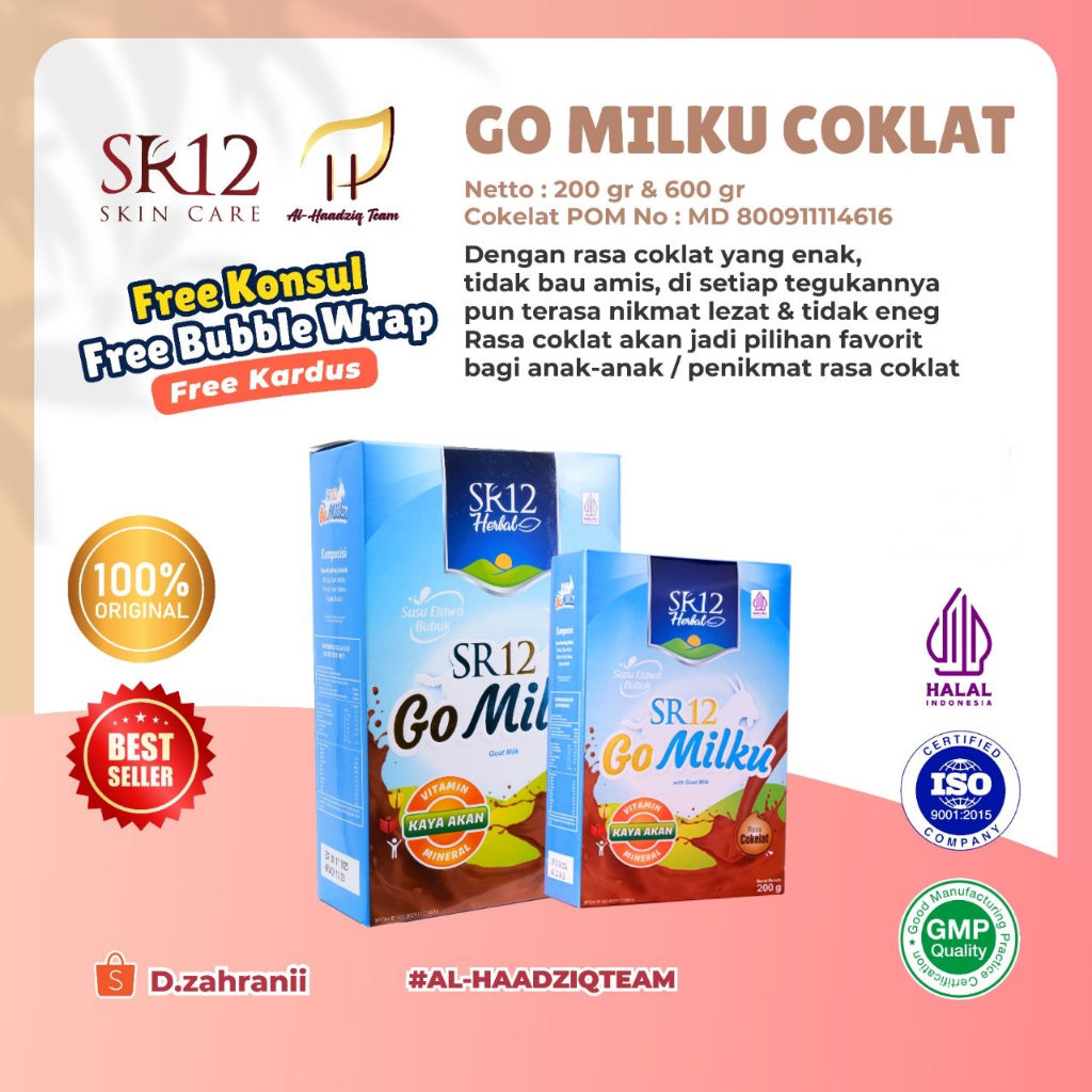

SR12 100%ORI GOMILKU COKLAT SUSU KAMBING ETAWA BUBUK SUSU BUBUK COKELAT BANYAK MANFAAT BPOM HALAL