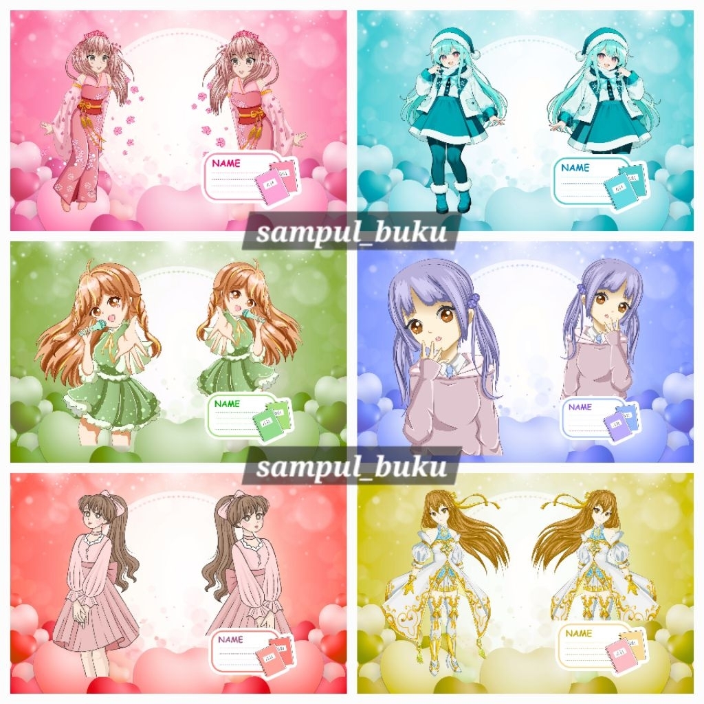 

SAMPUL BUKU TULIS ISI 12 PCS/SAMPUL BUKU KOREA/SAMPUL BUKU TULIS ANIME CEWEK/SAMPUL BUKU TULIS ANAK