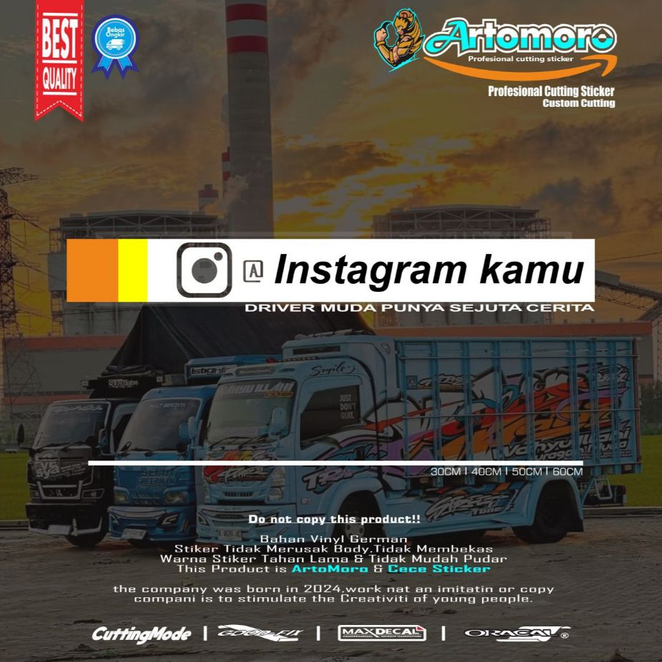 Stiker truk kaca cutting variasi kaca mobil pickup truk stiker mobil terbaru