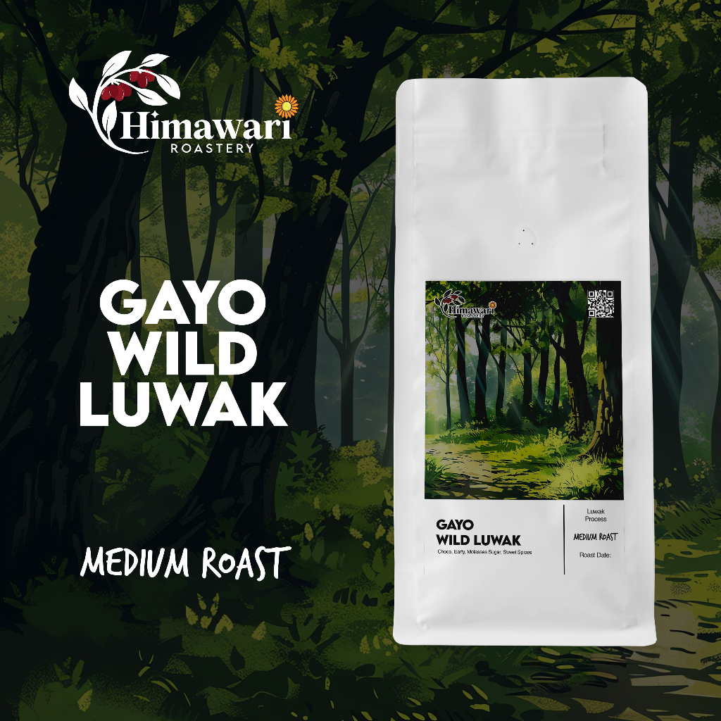 

Himawari Kopi Arabika Gayo Luwak Liar Biji kopi dan Bubuk Kopi