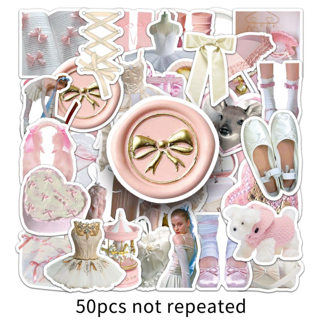 

[50 Pcs] DECO STICKER | STICKER DIY | JURNAL AESTHETIC balet stiker gaya balet INS kecil segar seni tari lukisan Guka dekorasi koper DIY stiker