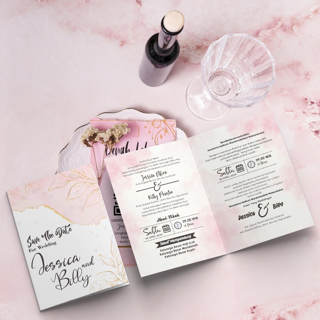 

Undangan pernikahan murah, unik, desain elegan