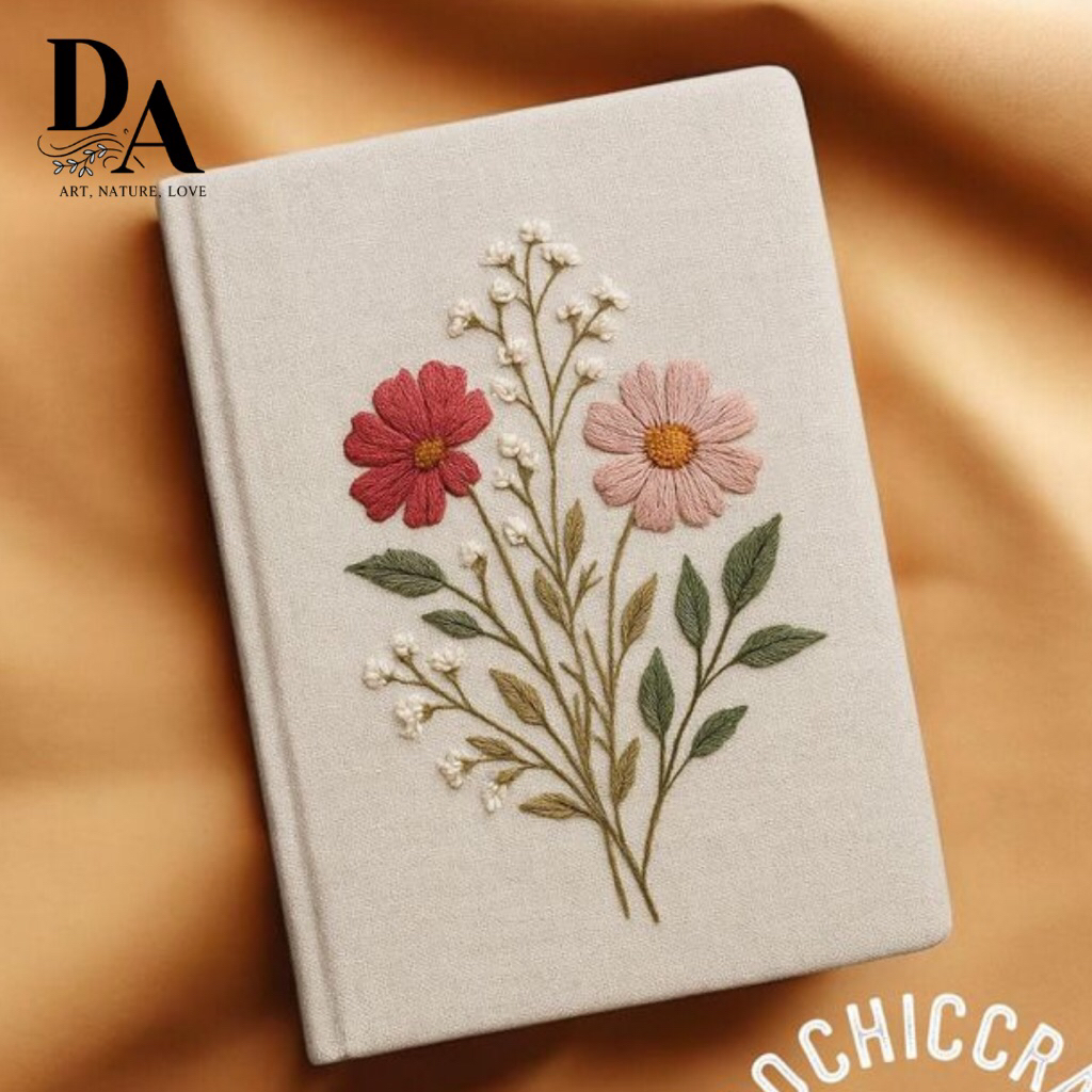 

CUSTOM BOOK COVER | Cover Buku Sulam Tangan | Custom by Dini