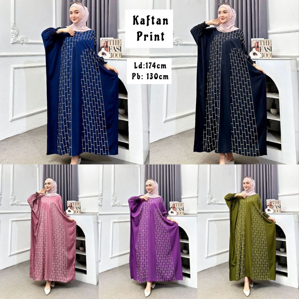 Kaftan Larasati – Gamis Kelelawar Jumbo Busui Friendly
