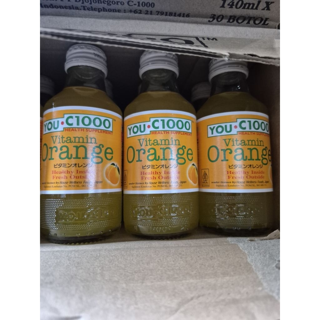 

YOU C1000 MINUMAN SEHAT VITAMIN C 1dus isi 30pcs Botol Kaca 140ml