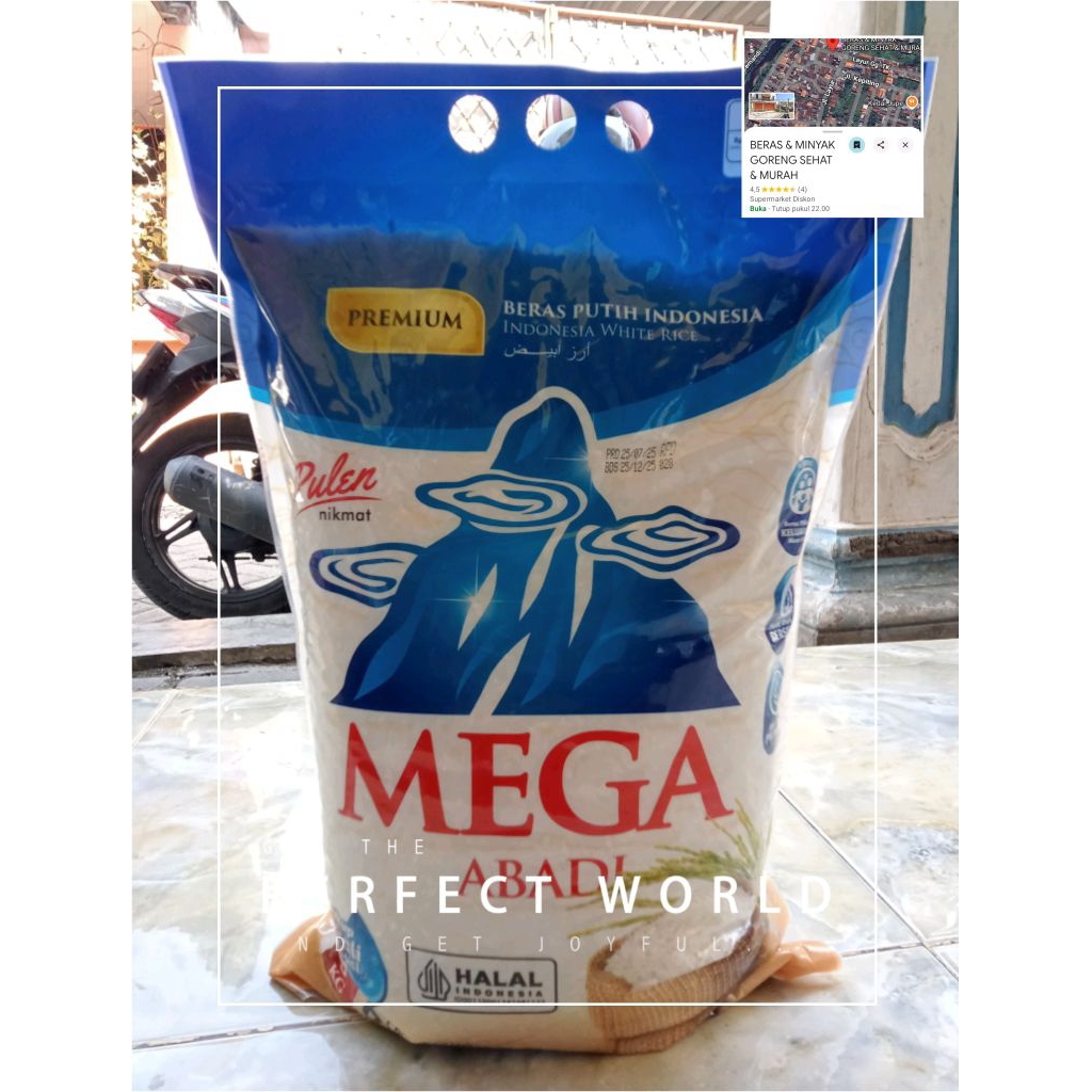 

Beras MEGA Premium 3 kg : Bersih, Utuh & Wangi Pandan