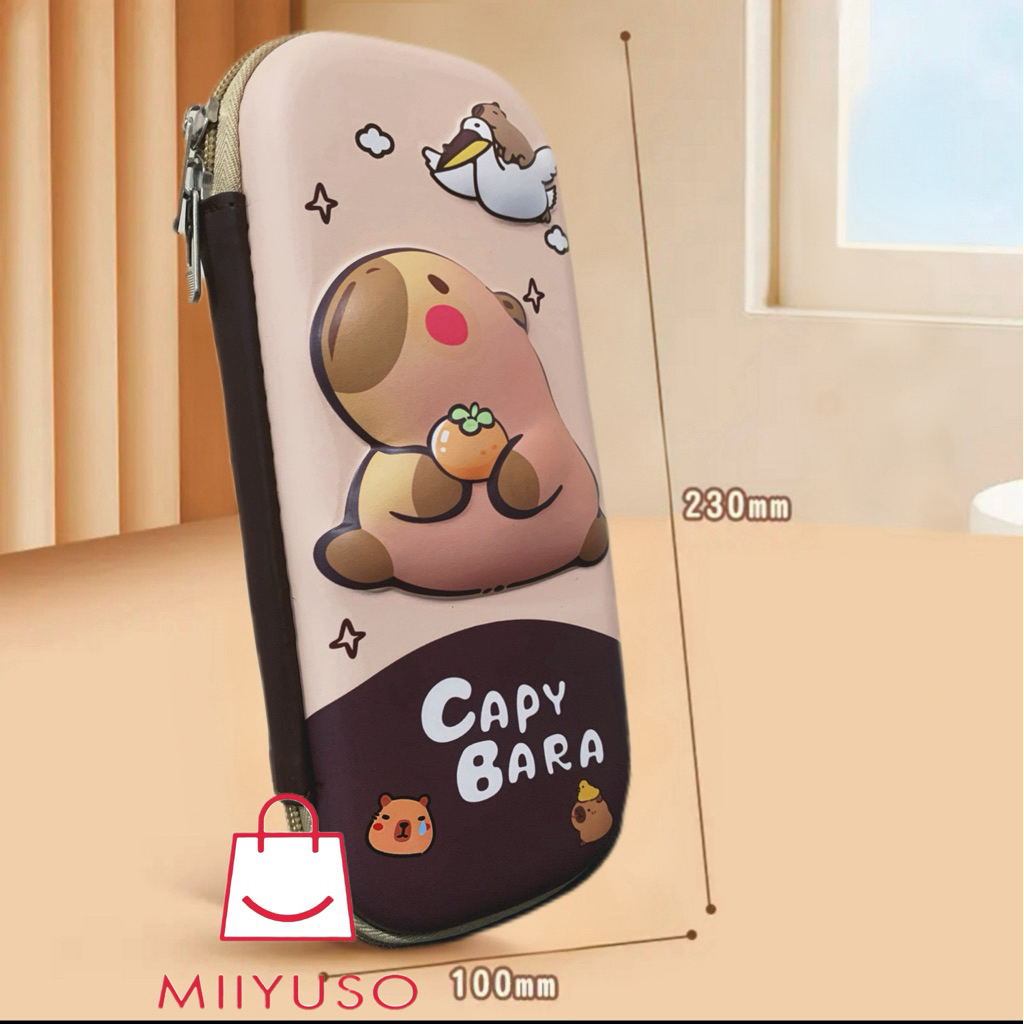 

Capy Bara Kotak Pensil 3D Tebal / Tempat Pensil Capybara / Kotak Pensil Anak Capybara