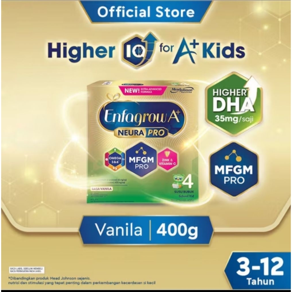 

SUSU ENFAGROW A+4 VANILA 400 GR USIA 3-12 TAHUN