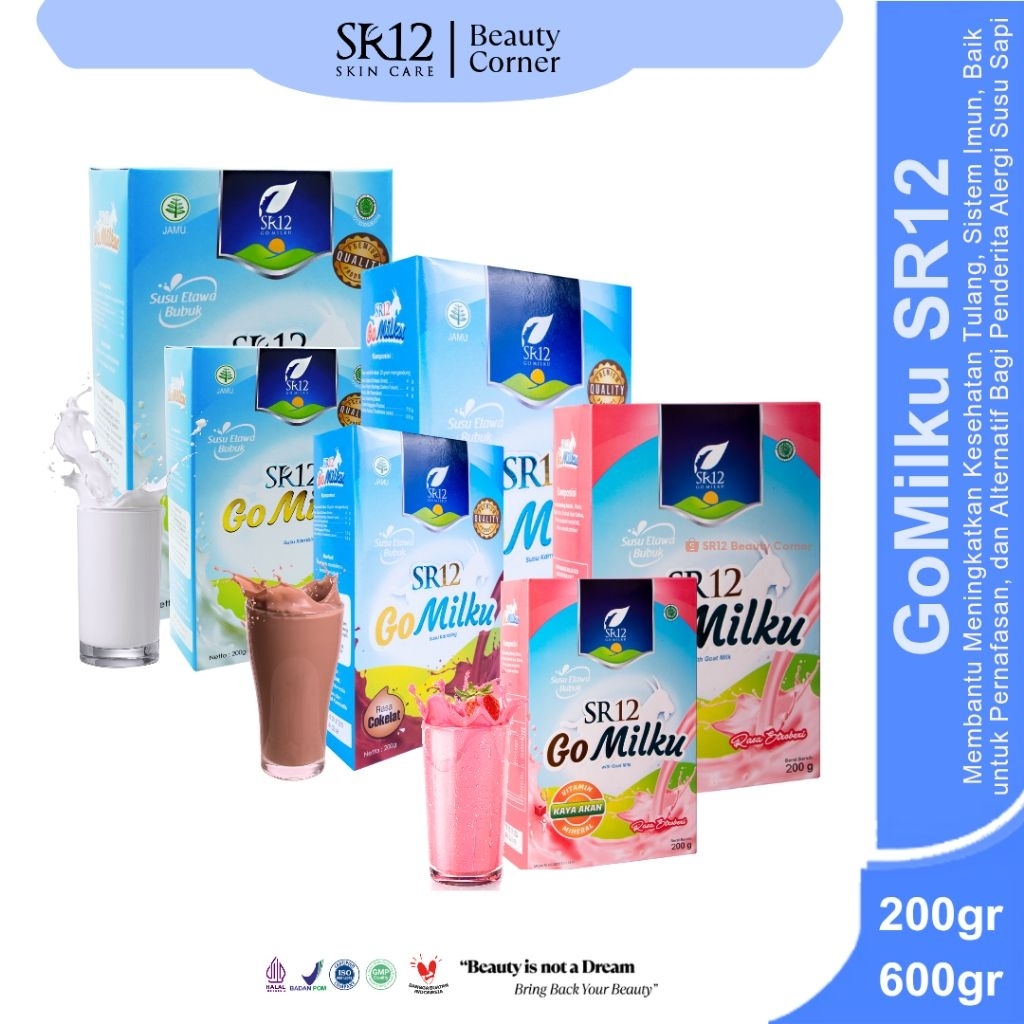 

SR12 BEAUTY CORNER - GoMilku | Susu Kambing Etawa Murni untuk Segala Usia (Original, Coklat, dan Strawberry)