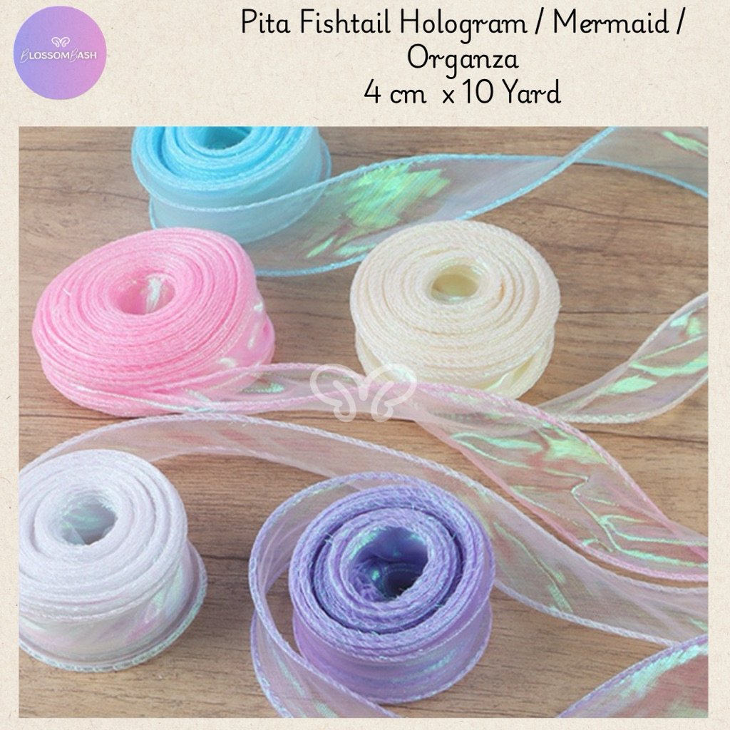 

[ Per Meter ] Pita Fishtail Hologram / Organza Ribbon