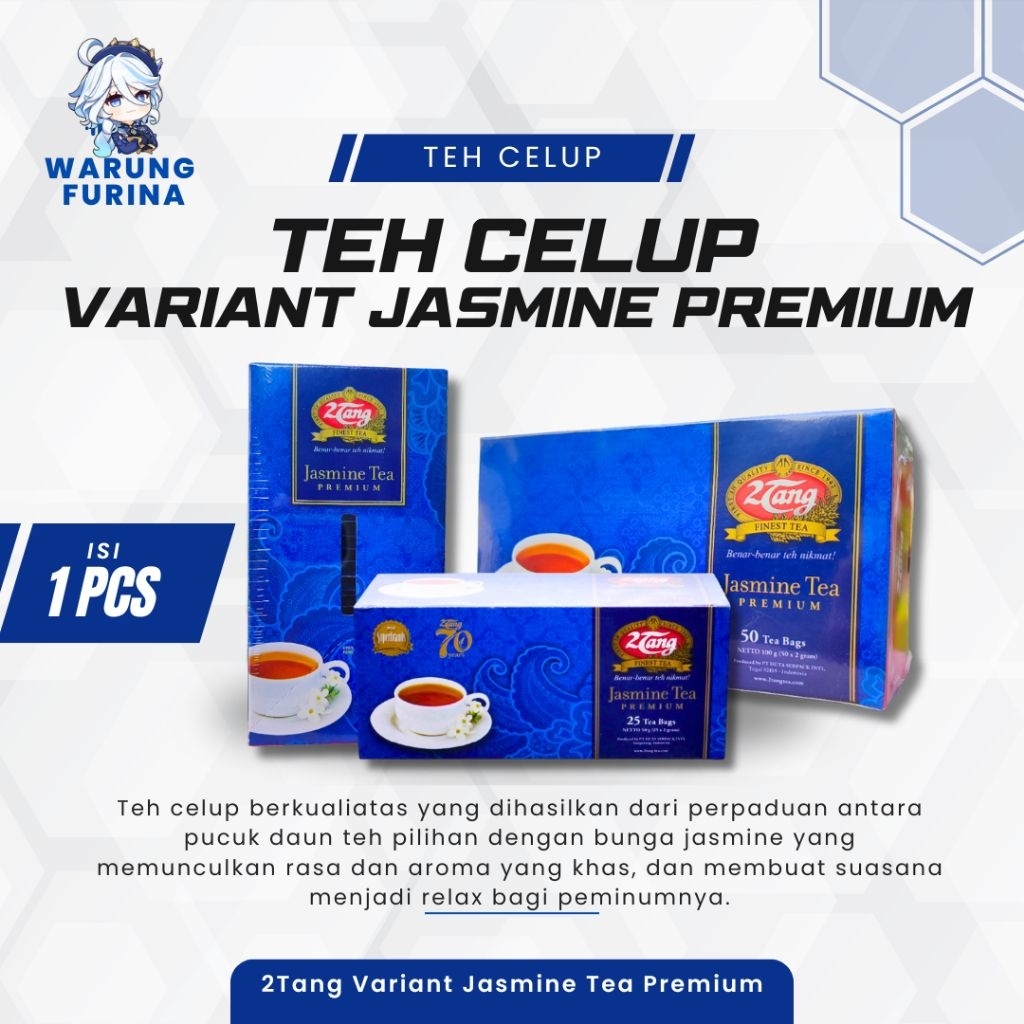 

Teh Celup 2Tang Varian Jasmine Premium | Jasmine Premium 25's | Jasmine Premium Amplop | Jasmine Premium 50's - Teh Melati Wangi