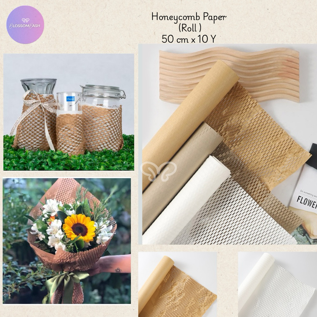 

[Per Roll] Honeycomb Paper Art / Mesh Buket Wrapping