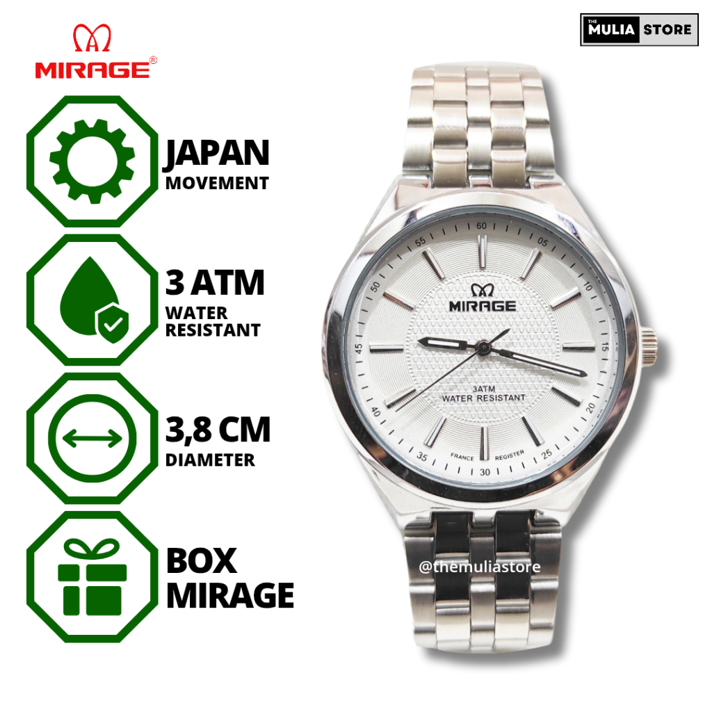 MIRAGE Jam Tangan Pria Mirage Original 8827 M Analog