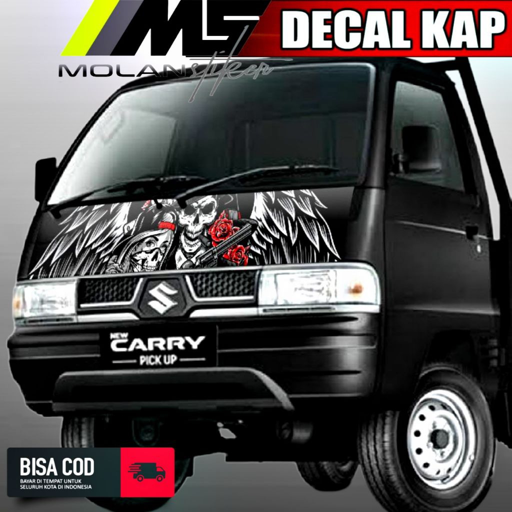 Decal Sticker Striping Variasi Kabin Depan Suzuki Carry Futura & Mitsubishi Colt T120SS Decal Kap/Ka