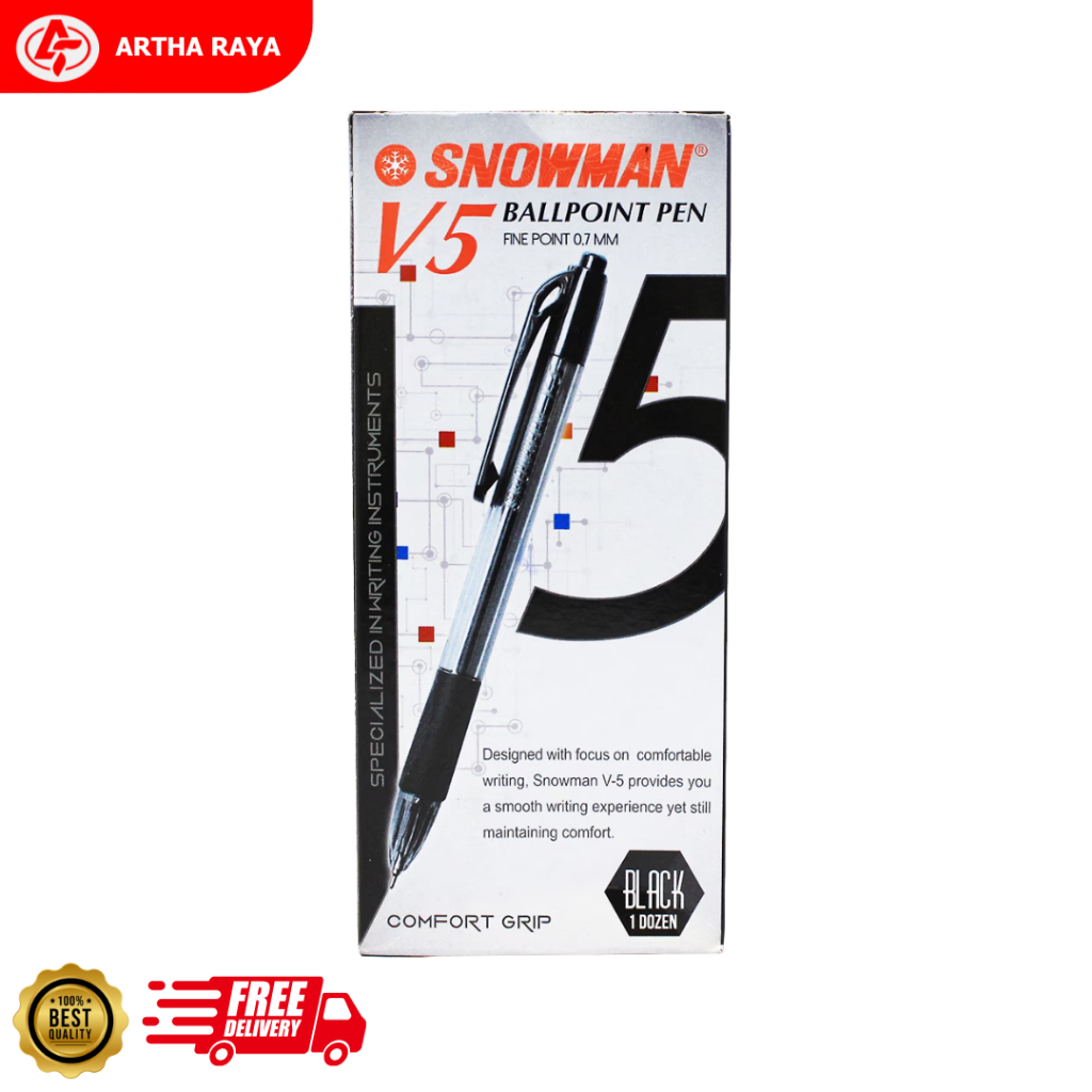 

Pena Ballpoint Snowman V5 (Isi 12)