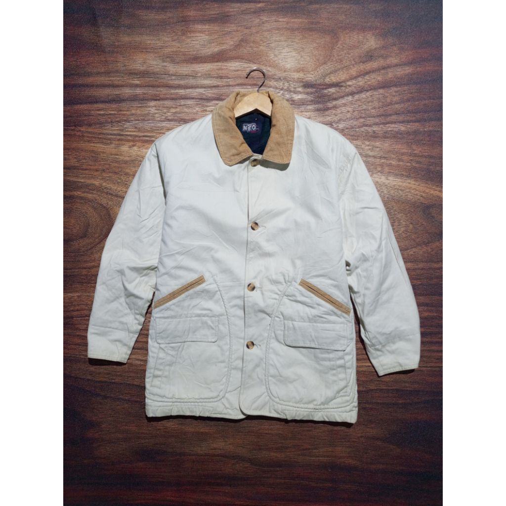 JAKET NEO CHORE JACKET KERAH CORDUROY DUCK CANVAS DALEMAN TARTAN PRIA SECOND PRELOVED