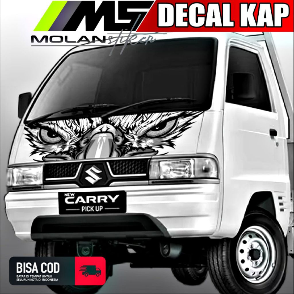Decal Sticker Striping Variasi Kabin Depan Suzuki Carry Futura & Mitsubishi Colt T120SS Decal Kap/Ka