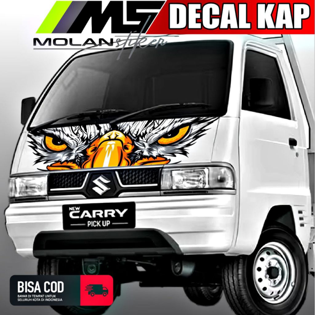 Decal Sticker Striping Variasi Kabin Depan Suzuki Carry Futura & Mitsubishi Colt T120SS Decal Kap/Ka