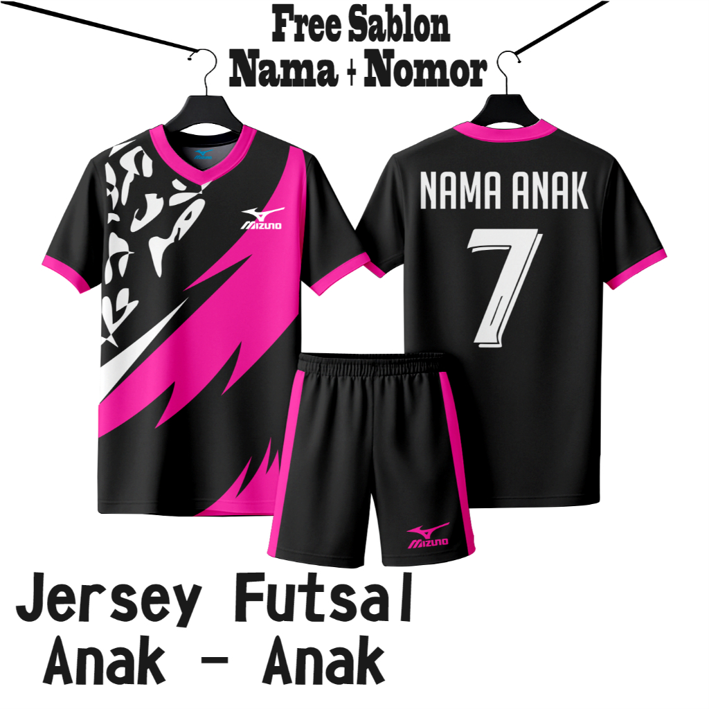 Gratis Sablon Baju Bola Anak Jersey Anak Umur 5-13 Tahun Baju Bola Futsal Custom Baju Futsal Sablon 