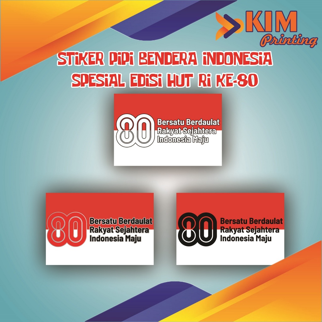 

STIKER PIPI BENDERA INDONESIA EDISI SPESIAL HUT RI KE 80