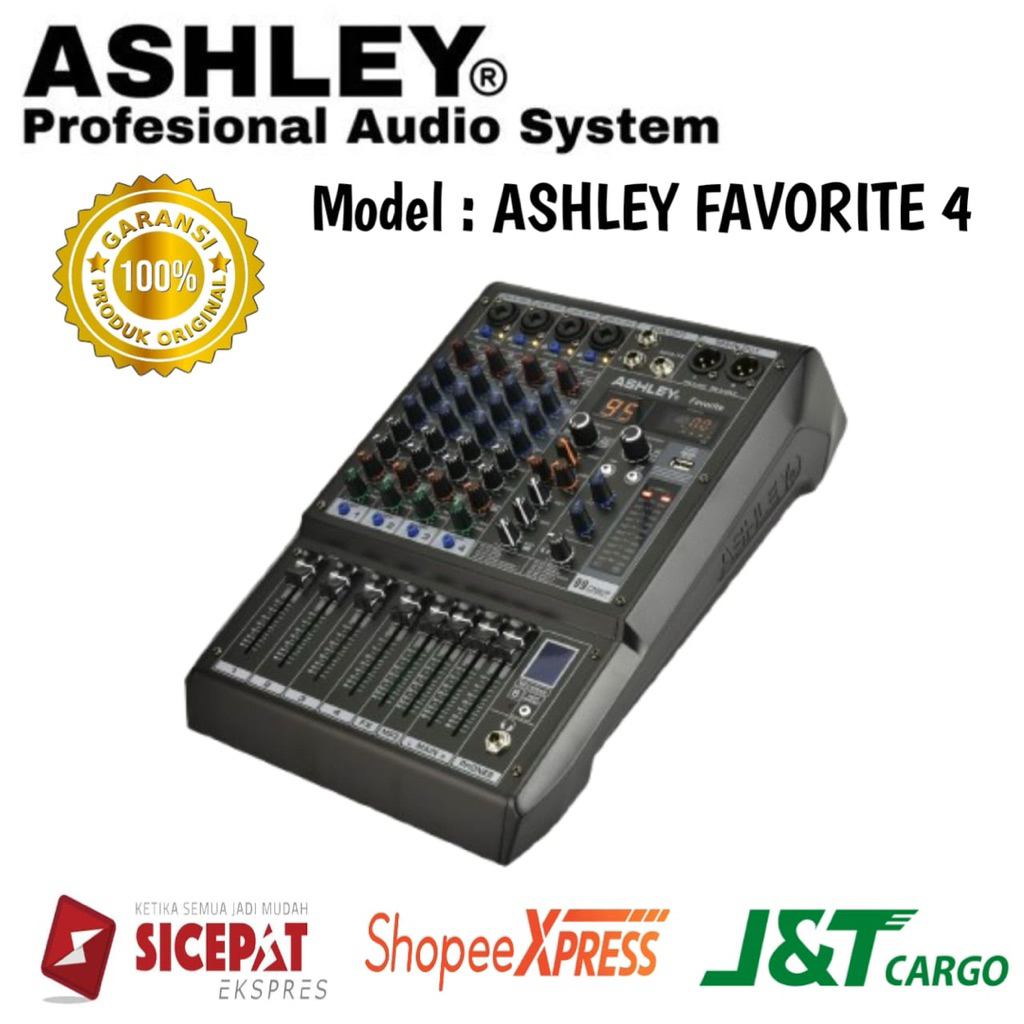 Mixer Ashley Favorite 4 Original Mixer Ashley 4 Channel Bluetooth Usb