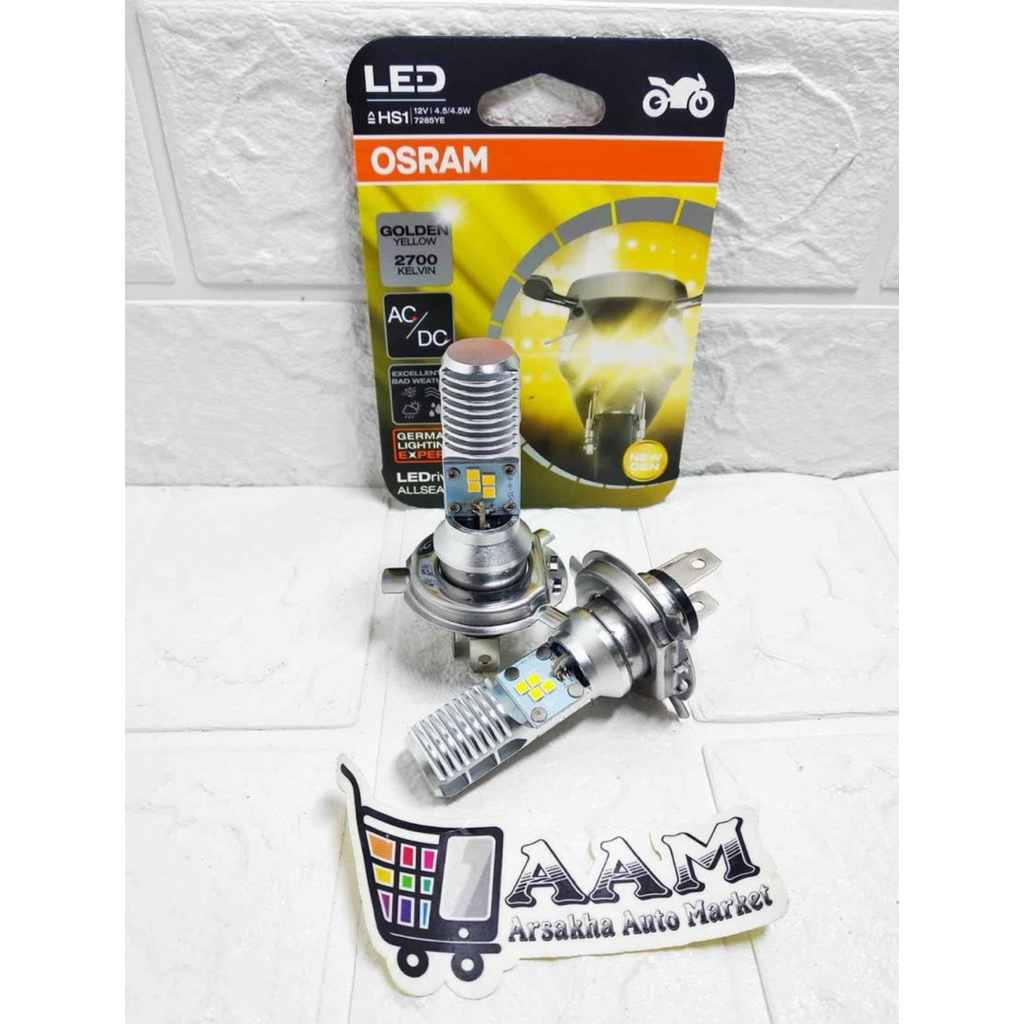 LAMPU LED MOTOR OSRAM HS1 H4 PUTIH DAN KUNING