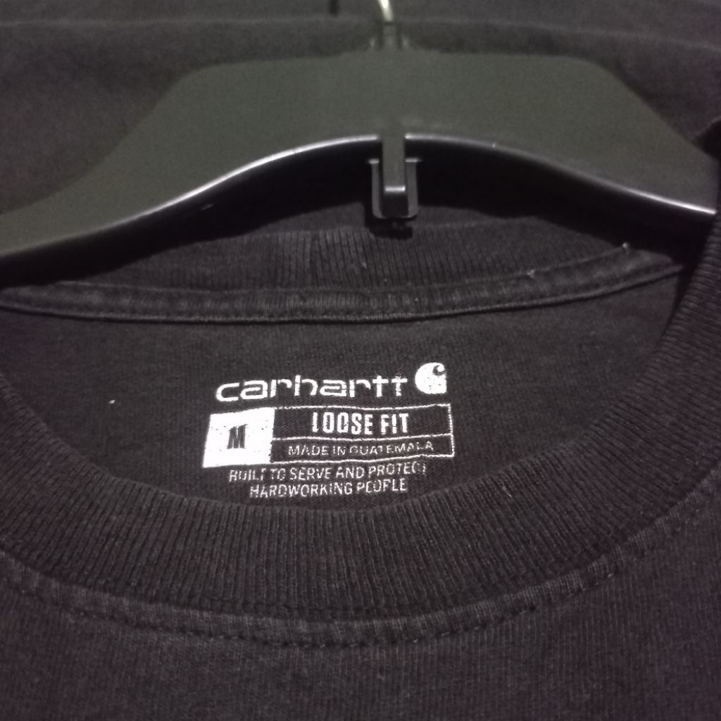 kaos pocket curhatt hitam second