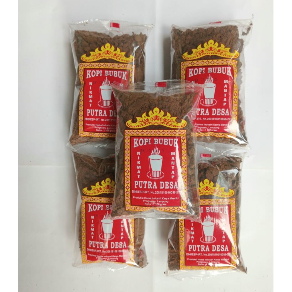 

Kopi Putra Desa 500gr (5pcs 100gr) Kopi Bubuk Asli Lampung