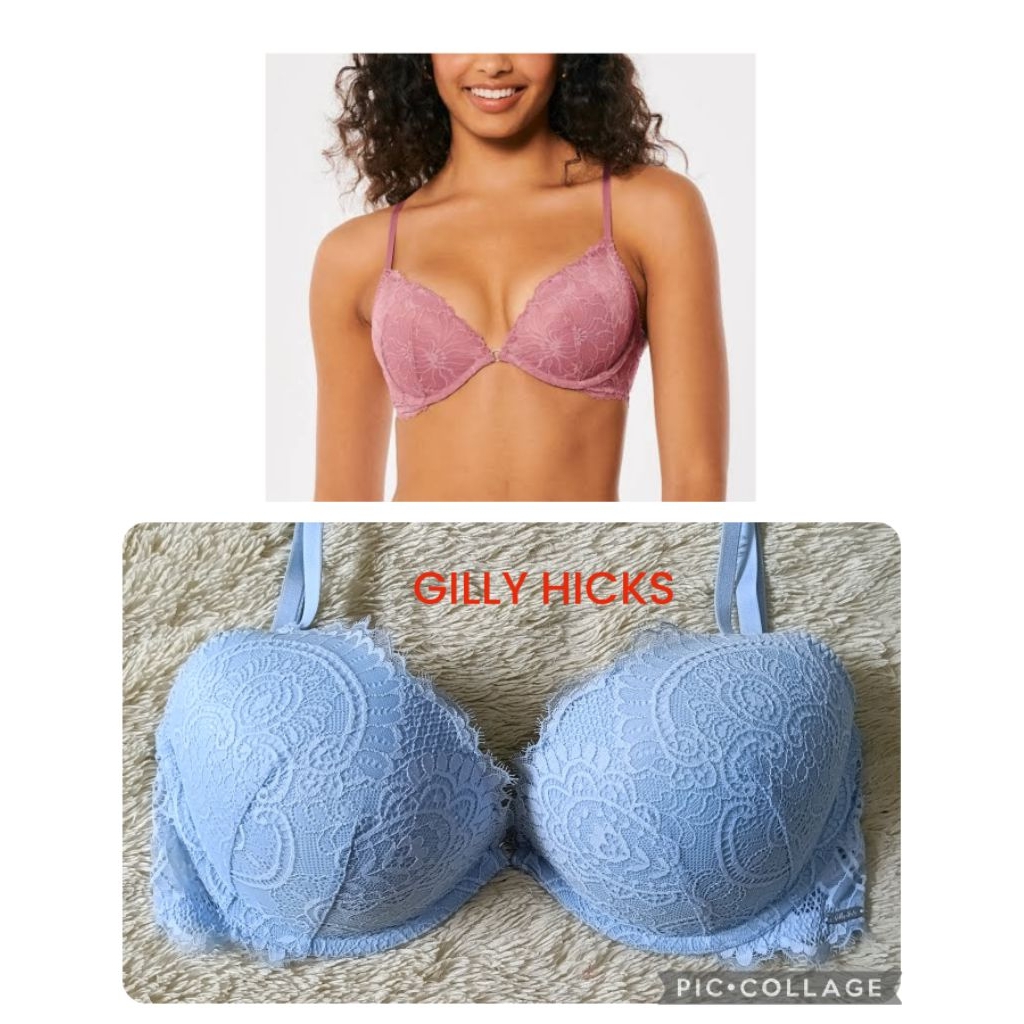 Push UP Bra Lace Blue Branded by Gilly Hicks - 32DD