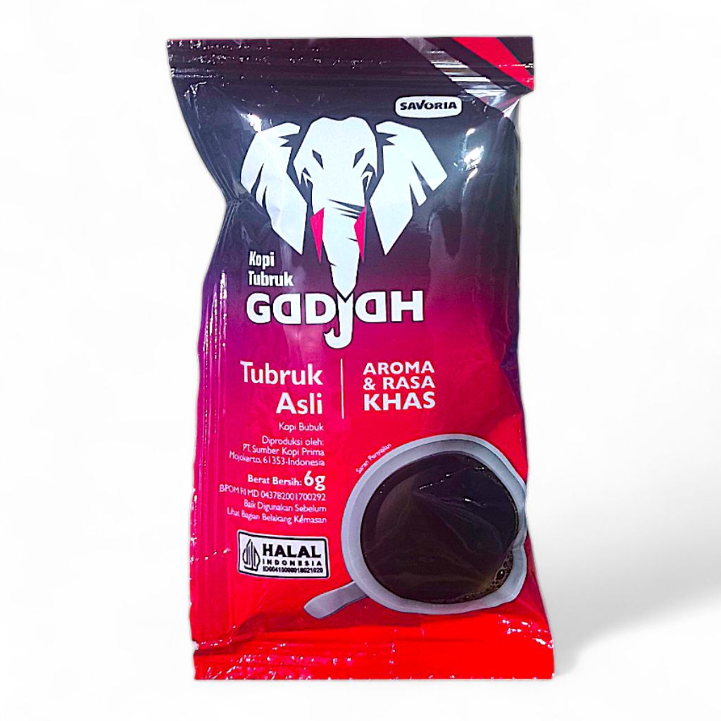 

GADJAH KOPI TUBRUK MURNI ASLI [1 Renteng : 10 Sachet x 6g] – Bubuk Hitam Kuat Tanpa Gula Aroma Khas Tradisional Sekali Seduh Jatuh Cinta - Beli Banyak = Makin Murah!!!