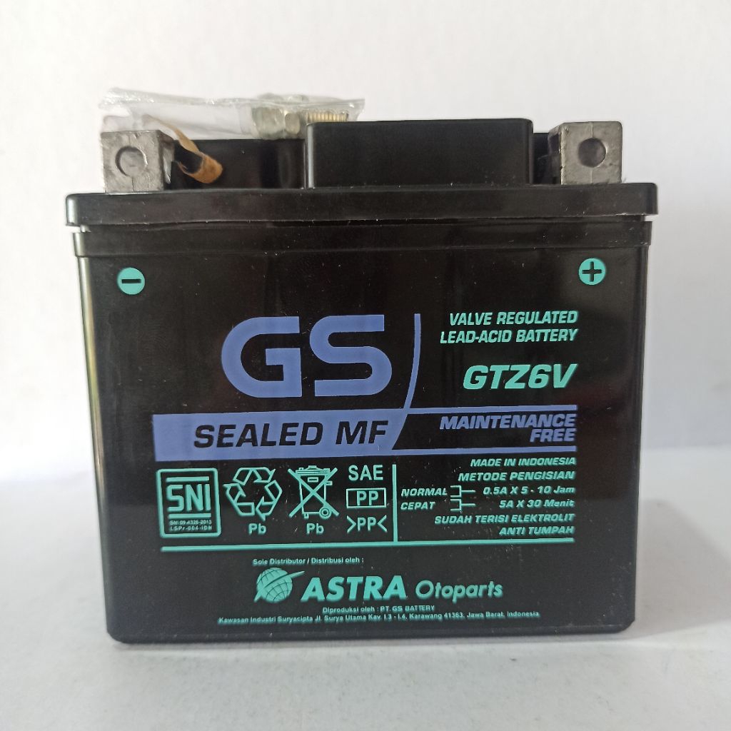 aki GS GTZ6V vario kzr vario lama satria fu megapro hiu/primus, mio sporty dll, Original 100℅