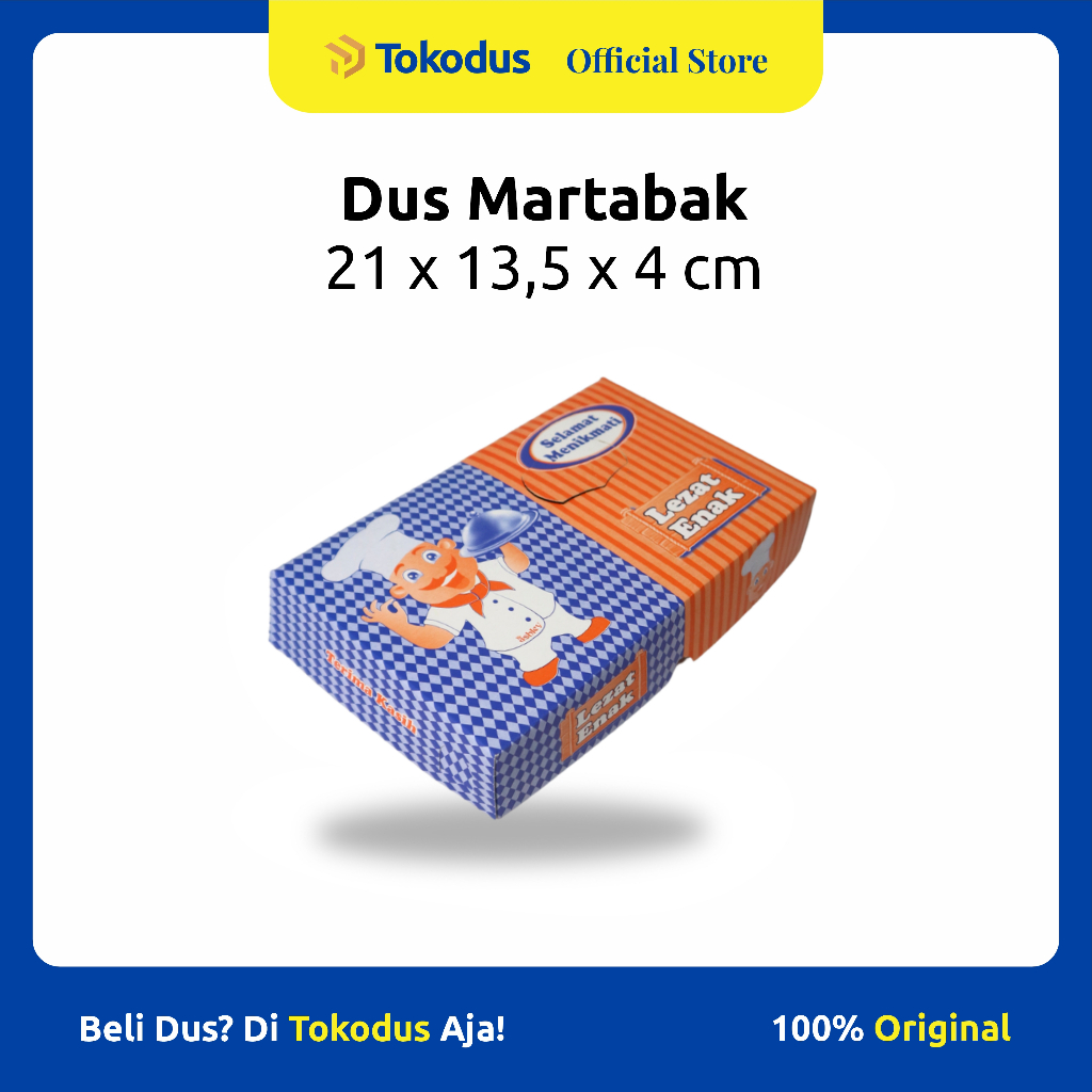 

Dus Martabak / Dus Roti Bakar uk 21 x 13,5 x 4 cm