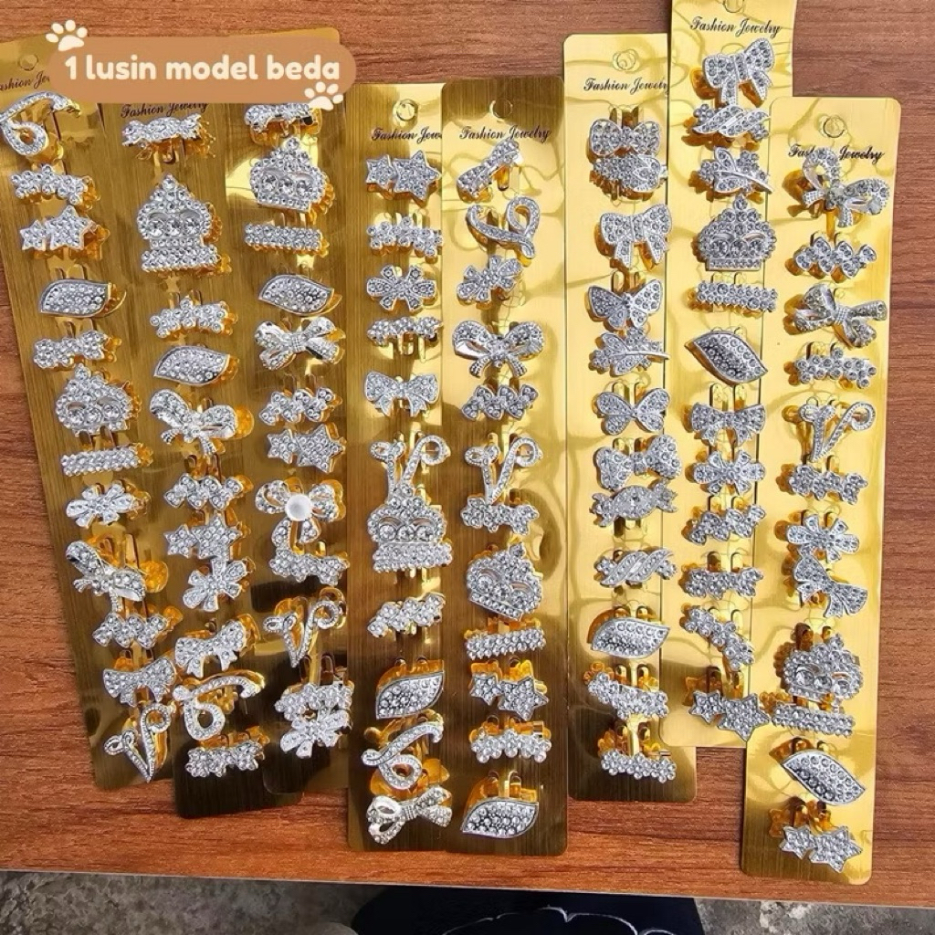 12 pcs Bros Dagu / bros dagu lusinan / bros dagu harga grosir / grosiran / Bahan Bros Juntai / Bahan