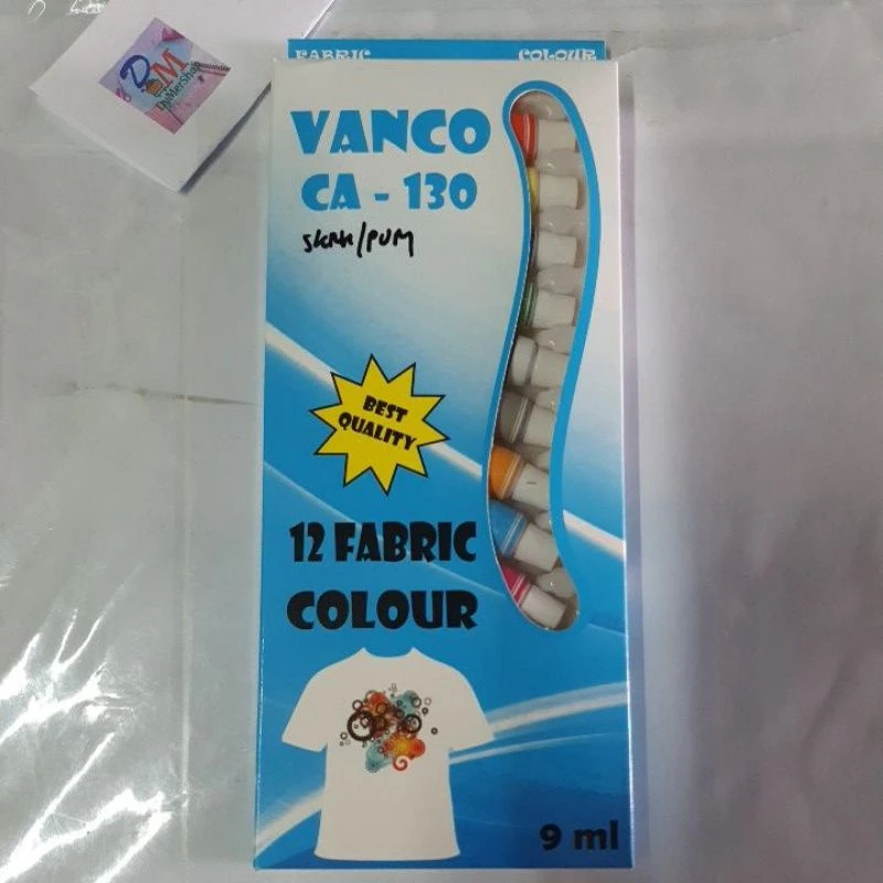 

VANCO Vtro Random FABRIC COLOUR CAT KAIN TEKSTIL ISI 12 warna cet canvas Ori 100% Original Asli Authentic