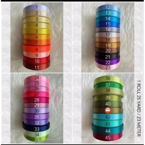 

(ROLL) Pita Satin 1/2 Inch / Pita Satin 1,2 CM